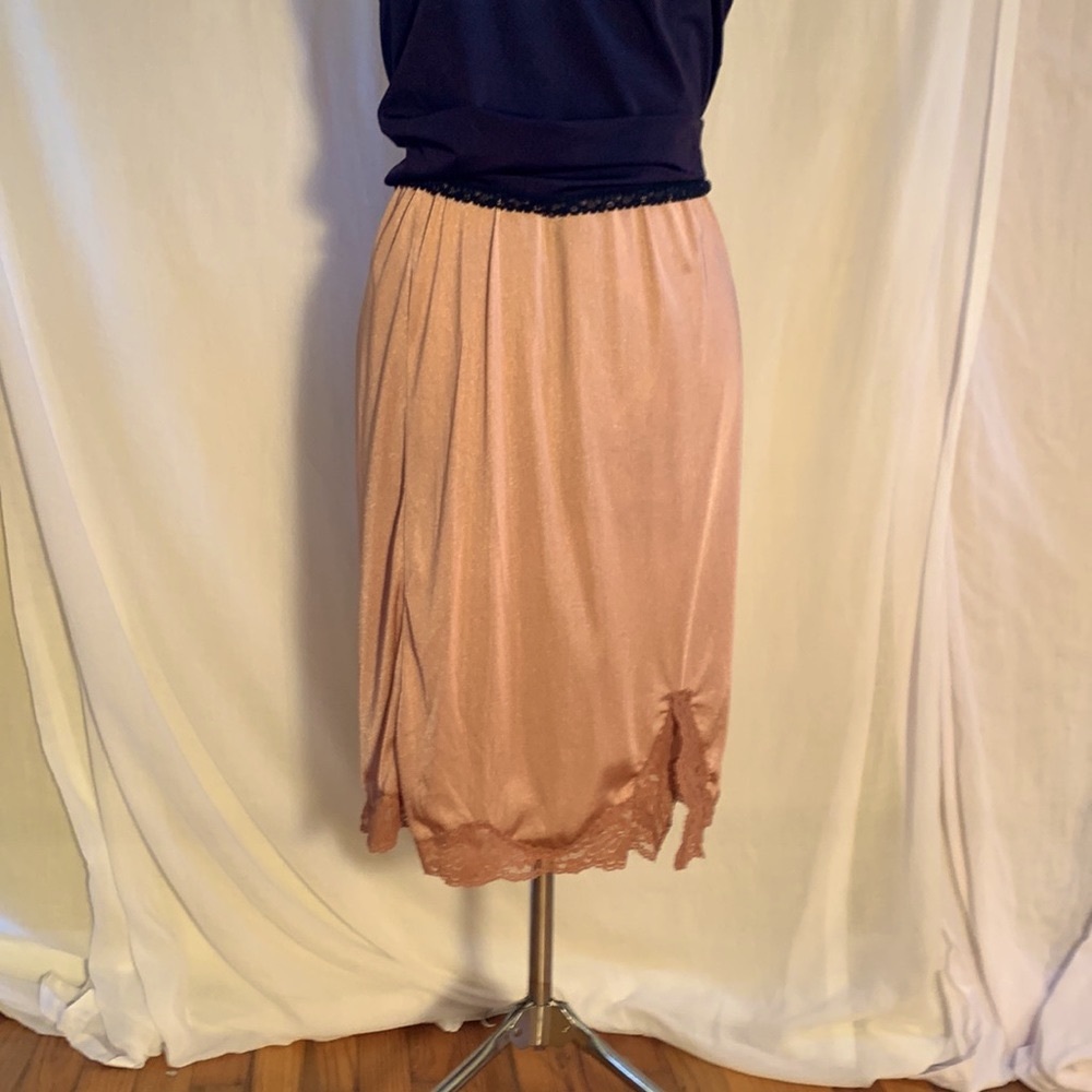 Dark tan Slip with lace large